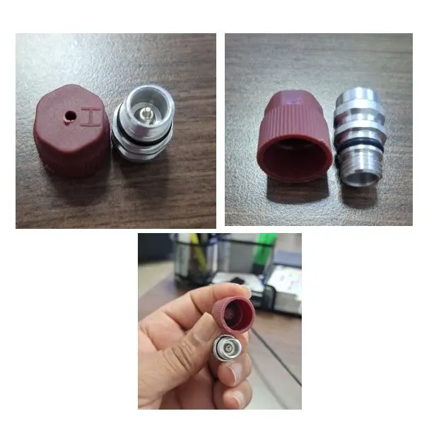 ADAPTADOR DE VALVULA DE SERVICIO DE ALTA GUSANILLO REEMPLASABLE