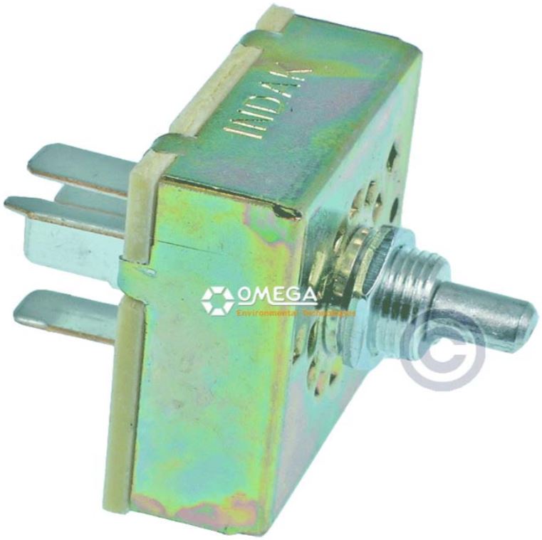 SWITCH ROTARY 4 POSITION W/NUT INDAK 1A774