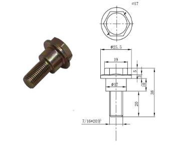 TORNILLO  POLEA 17MM X 20MM	